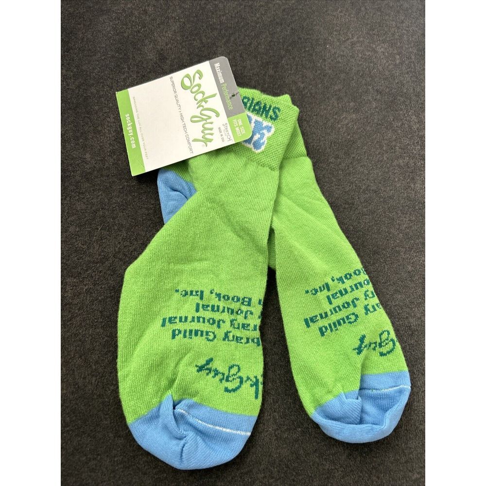 Sock Guy Librarians Rock Socks Unisex One Size Fits Most Green Jr. Library Guild